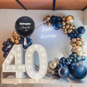 Radiant Light Up Luxe Birthday Round Ring Balloon Garland Decoration