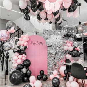 Black Pink Birthday Hotel Room Decoration
