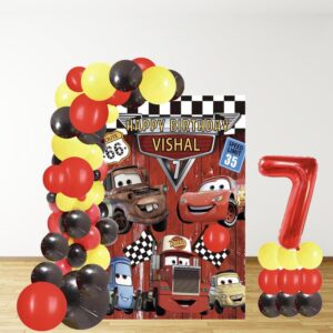 Alternative view of Vibrant Carz Balloon Backdrop Decoration