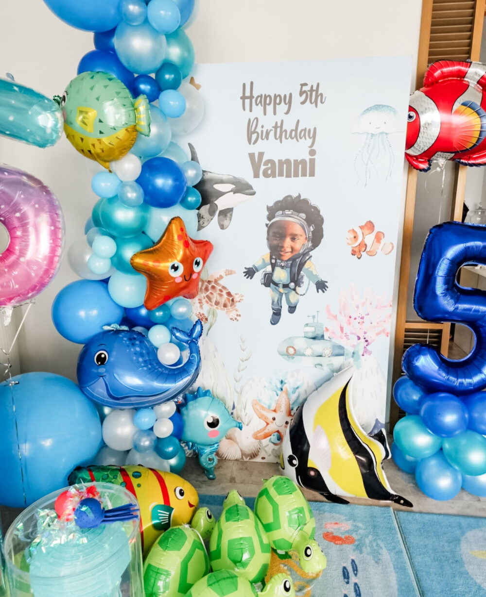 Splash Adventures Sea Theme Balloon Backdrop