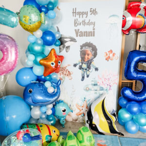 Splash Adventures Sea Theme Balloon Backdrop