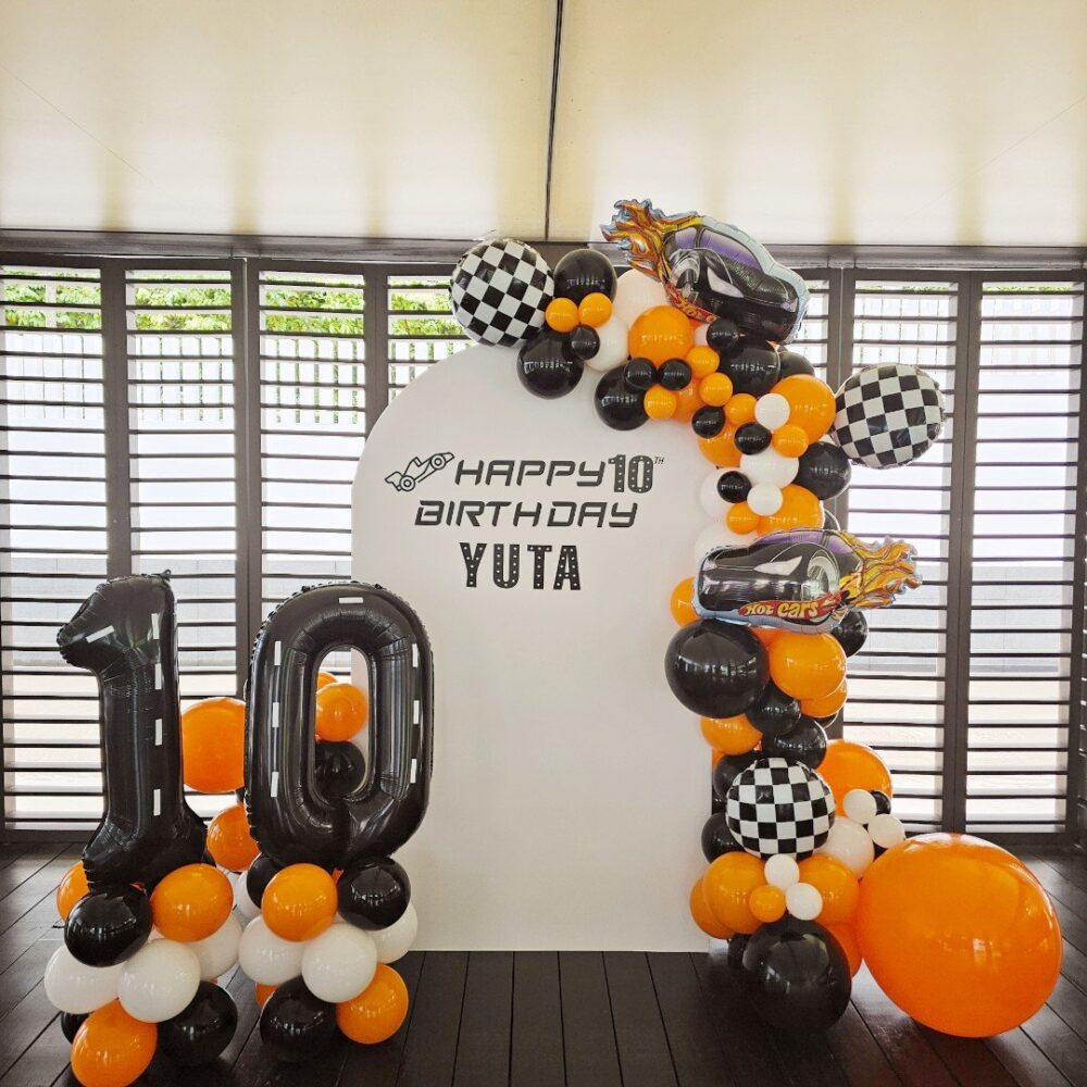 Fast and Furious Racing Car Balloon Backdrop