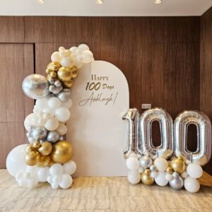 Happy 100 days Balloon Backdrop